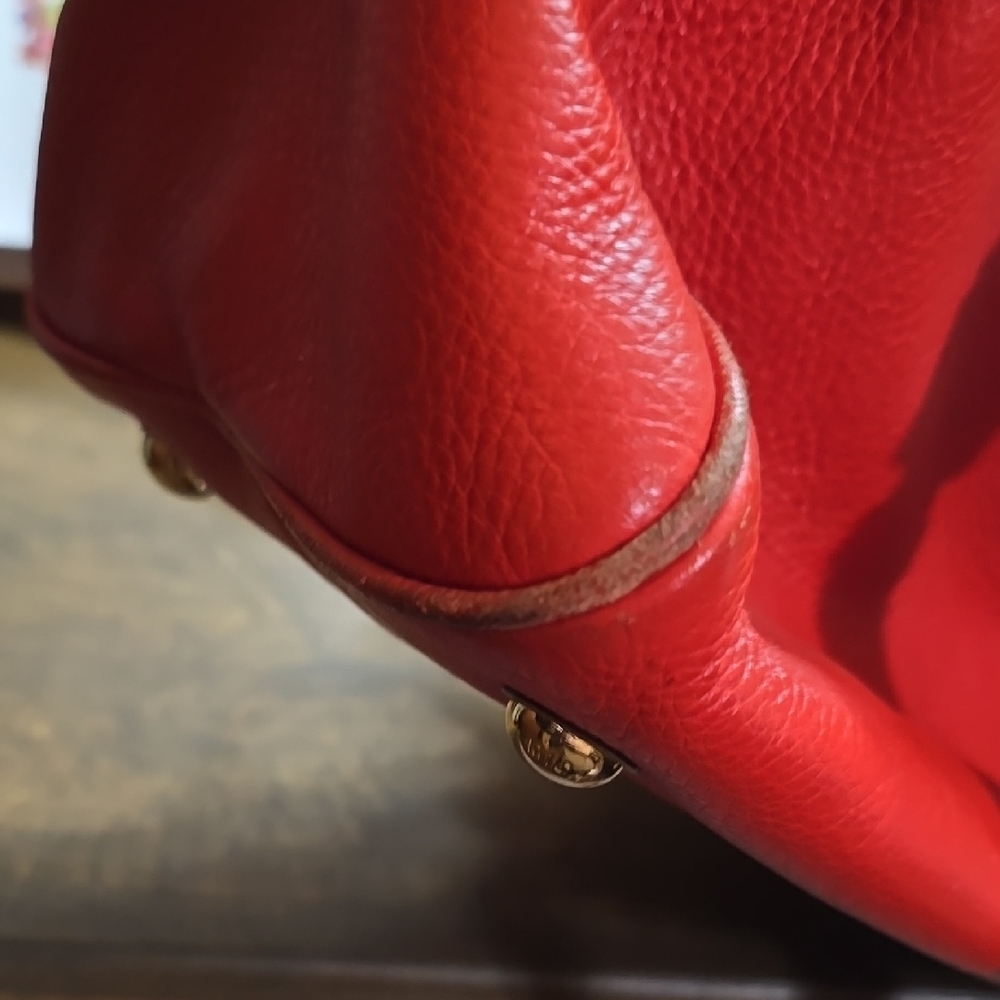 Red Leather Handbag - Picture 4 of 6